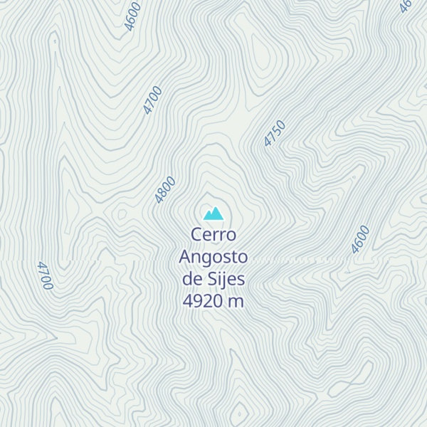 Map of Cerro Angosto de Sijes