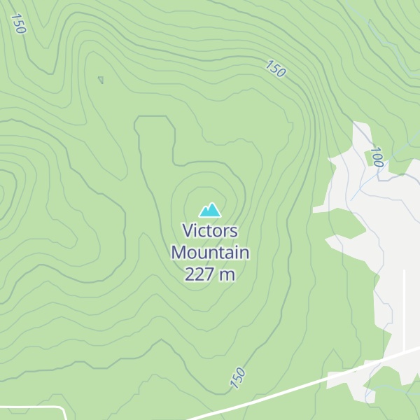 Map of Victors Mountain