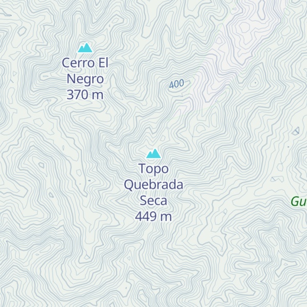 Map of Topo Quebrada Seca