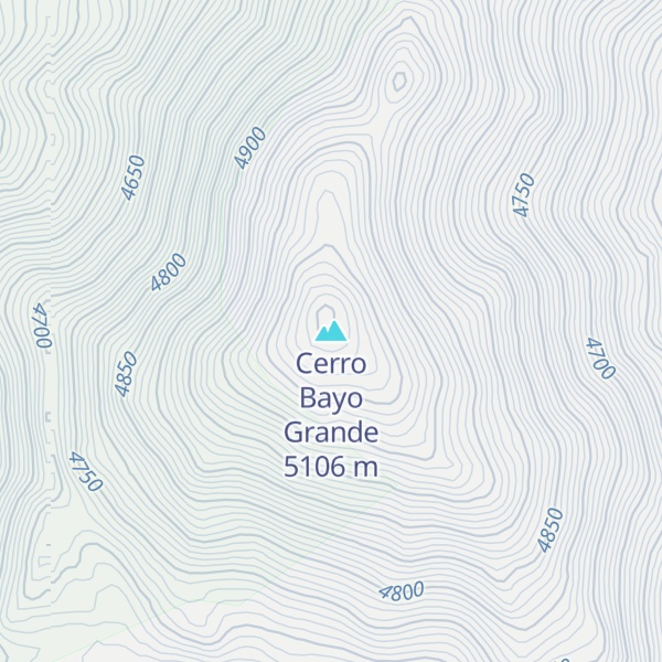 Map of Cerro Bayo Grande