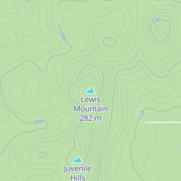 Map of Lewis Mountain