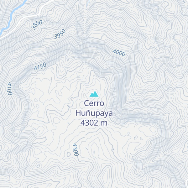 Map of Cerro Huñupaya