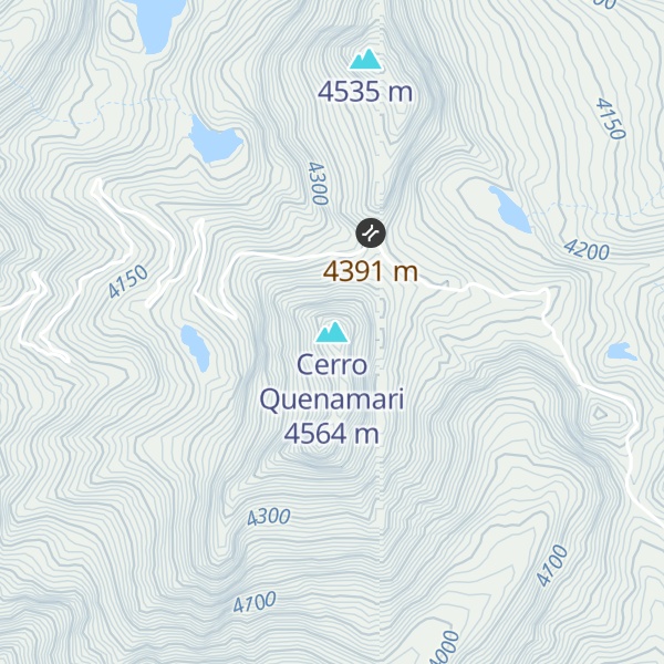Map of Cerro Quenamari