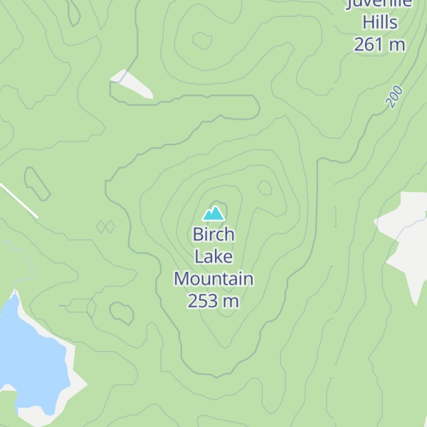 Map of Birch Lake Mountain