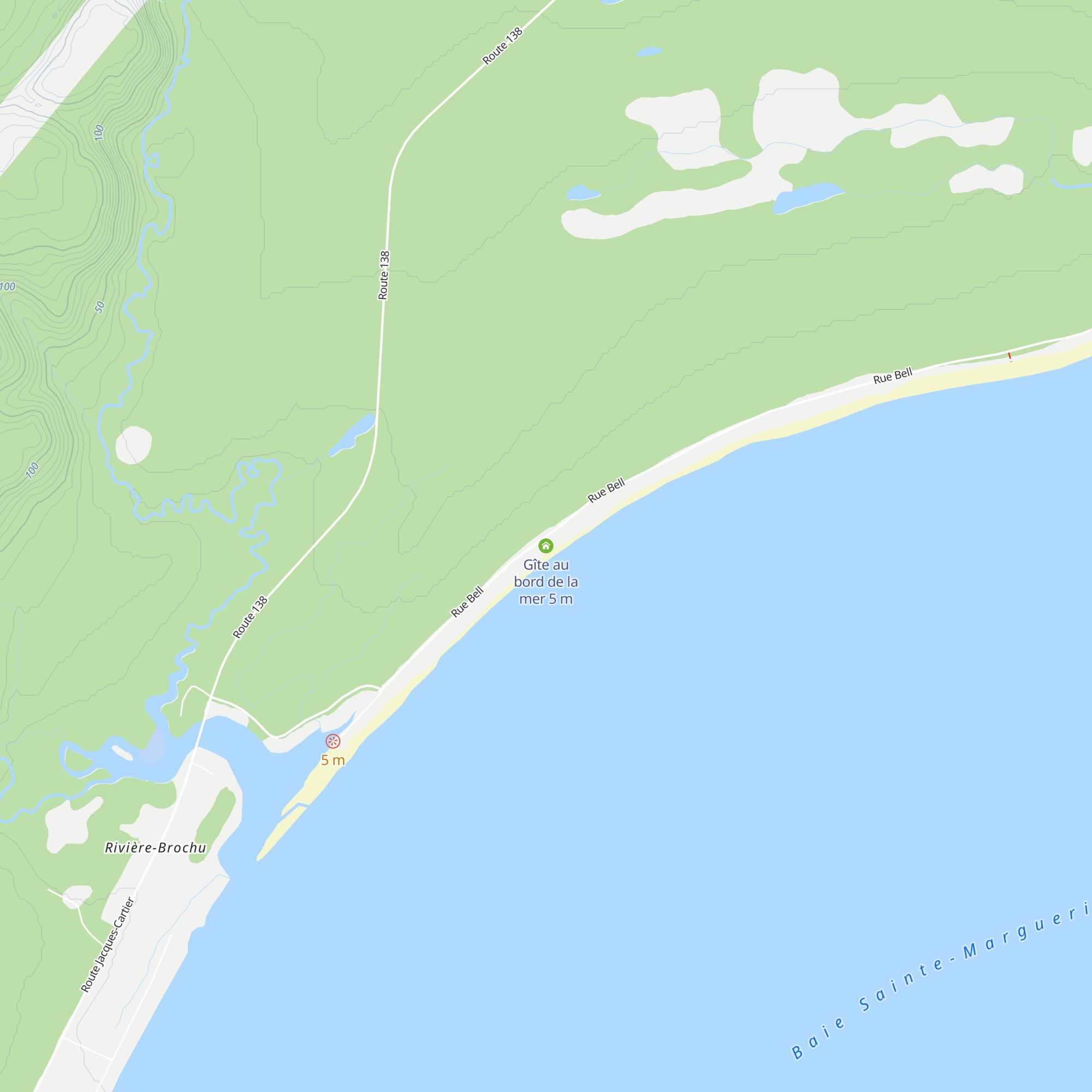 Gîte au bord de la mer map