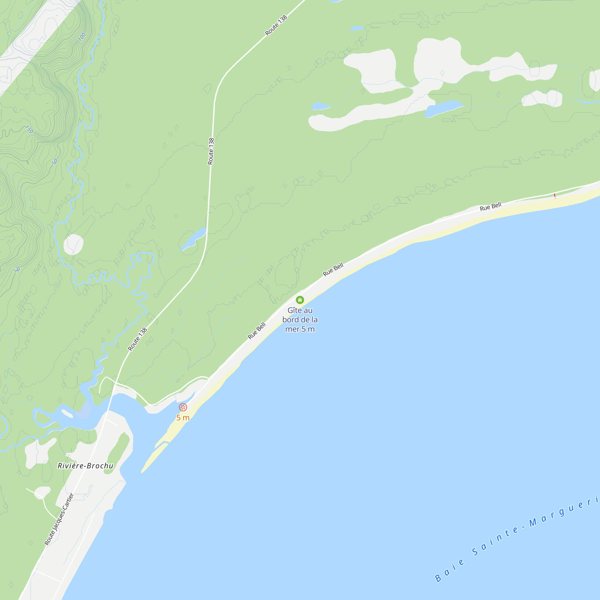 Gîte au bord de la mer map