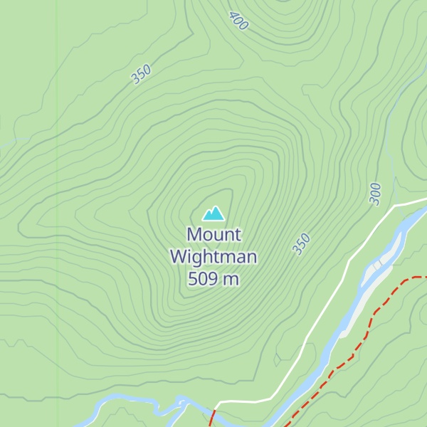 Map of Mount Wightman