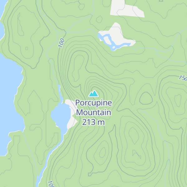 Map of Porcupine Mountain