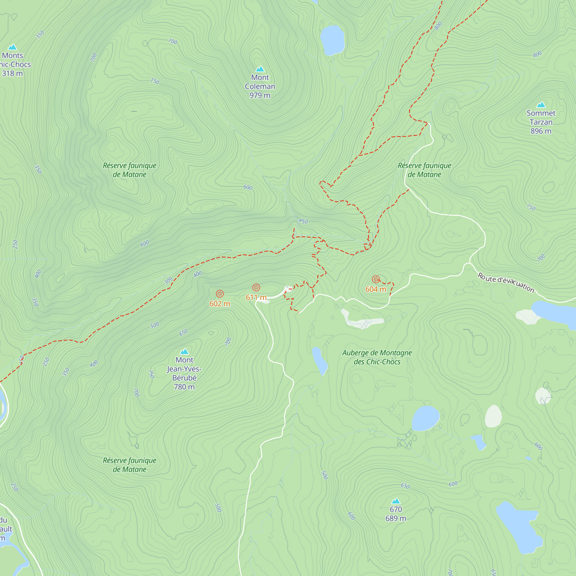 Chic-Chocs Mountain Lodge map