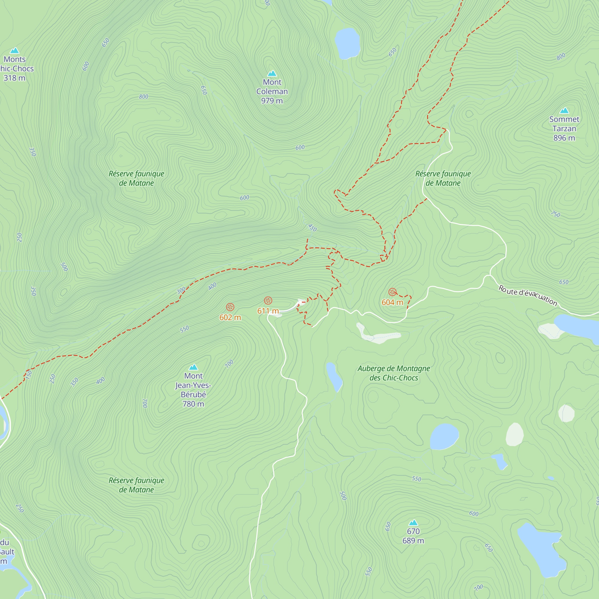 Chic-Chocs Mountain Lodge map