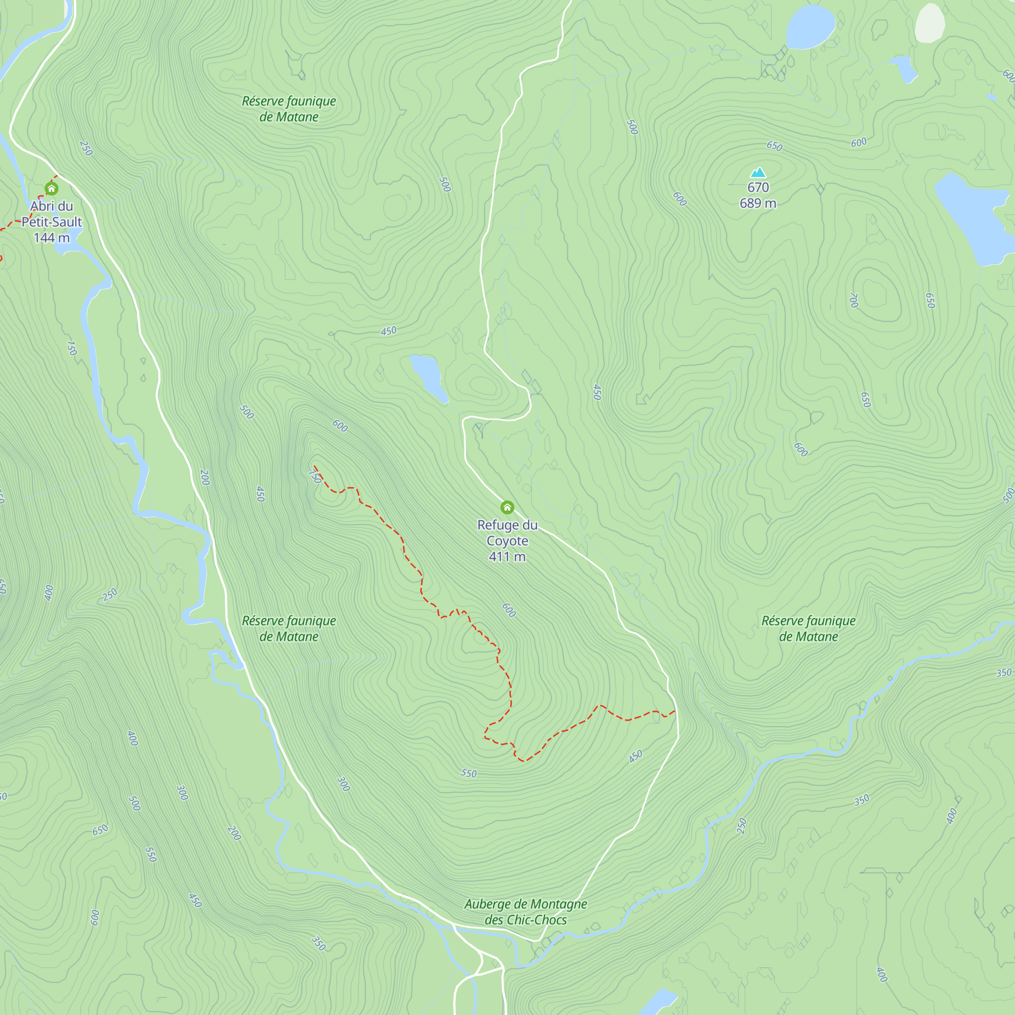 Refuge du Coyote map