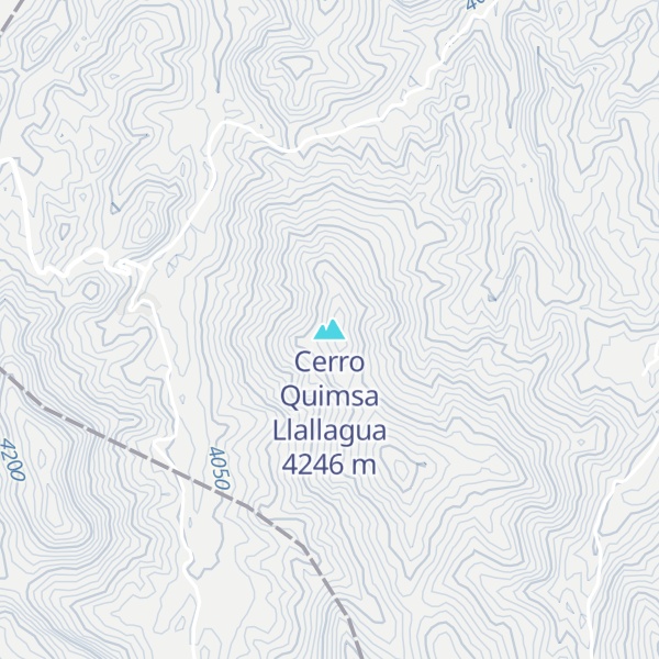 Map of Cerro Quimsa Llallagua