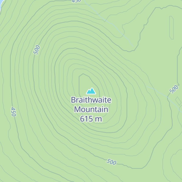 Map of Braithwaite Mountain