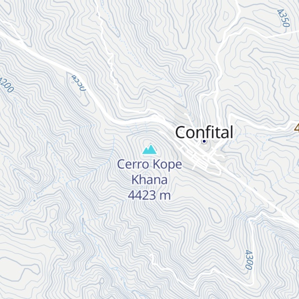 Map of Cerro Kope Khana