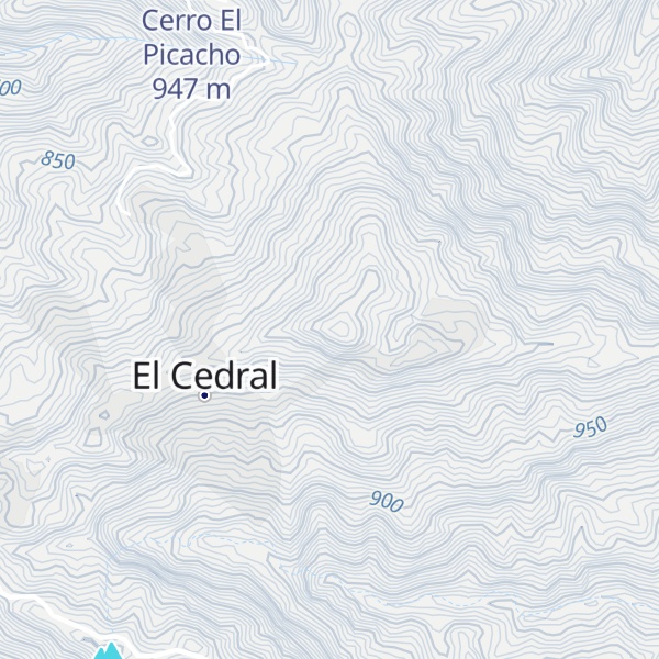 Map of Alto El Cedral (Topo Turgua)