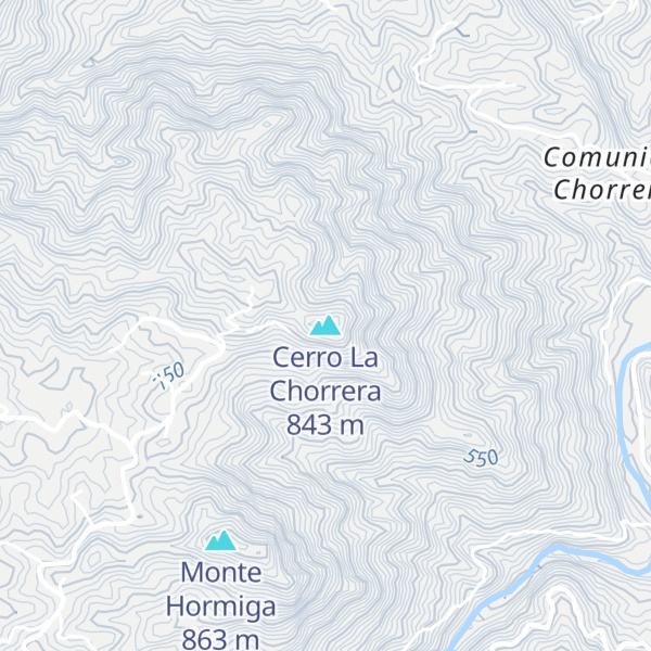 Map of Cerro La Chorrera