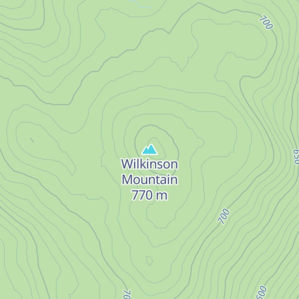 Map of Wilkinson Mountain