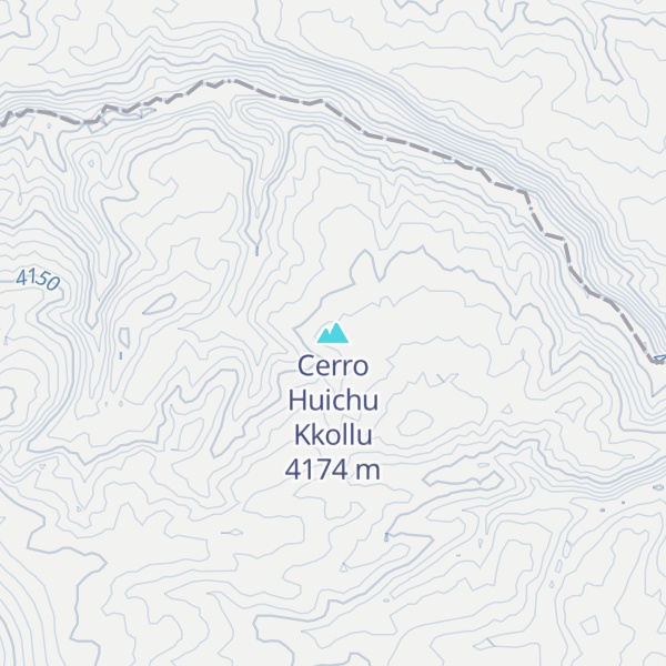 Map of Cerro Huichu Kkollu