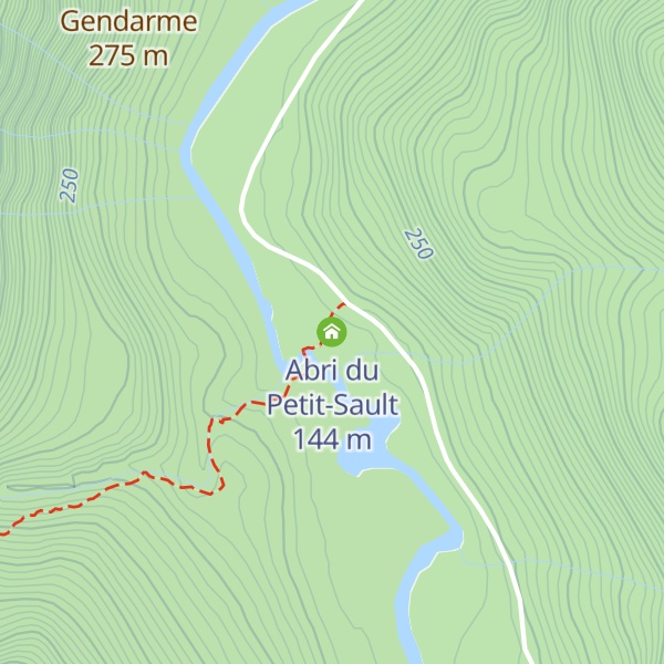 Map of Abri du Petit-Sault