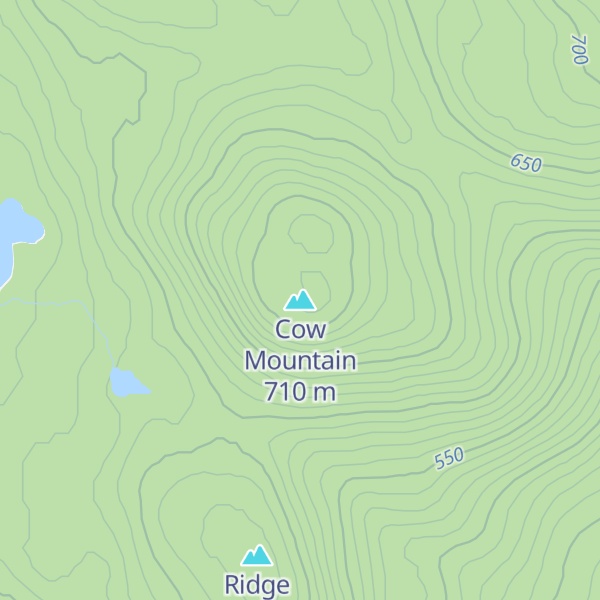 Map of Cow Mountain