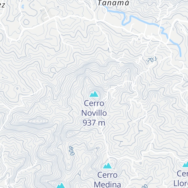 Map of Cerro Novillo