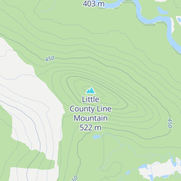 Map of Little County Line Mountain