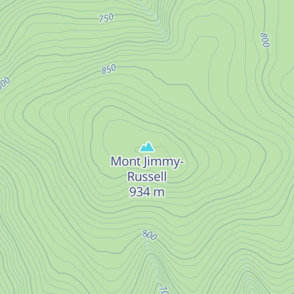 Map of Mont Jimmy-Russell