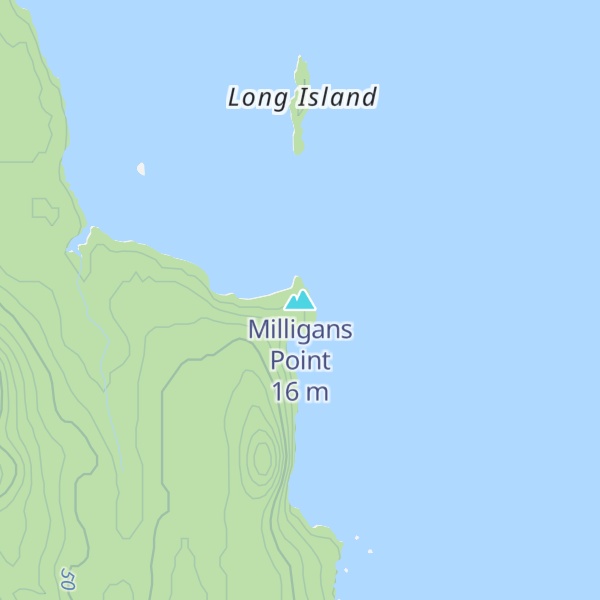 Map of Milligans Point
