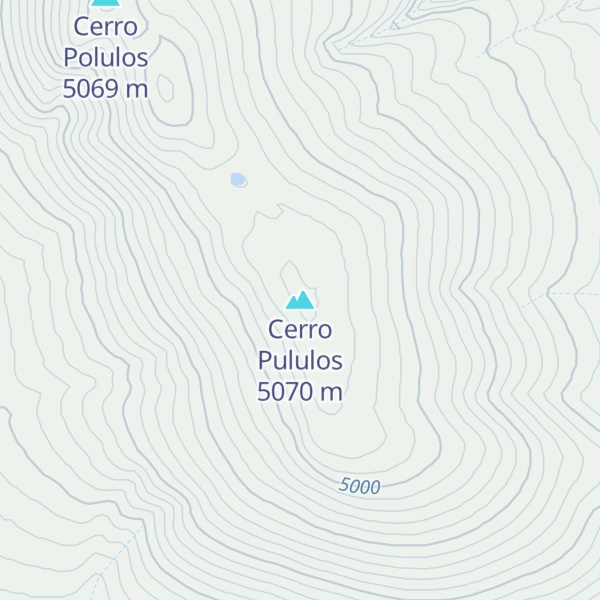 Map of Cerro Pululos