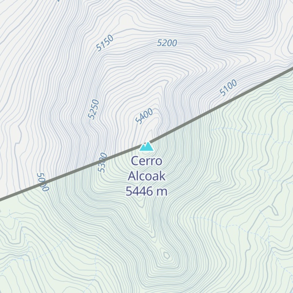 Map of Cerro Alcoak