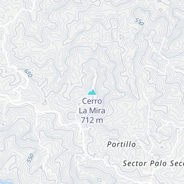 Map of Cerro La Mira