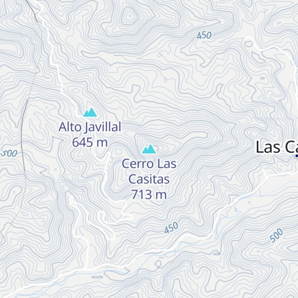 Map of Cerro Las Casitas