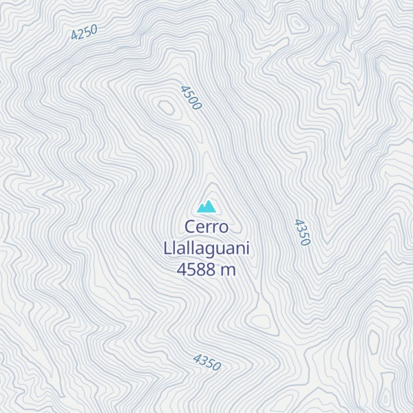 Map of Cerro Llallaguani