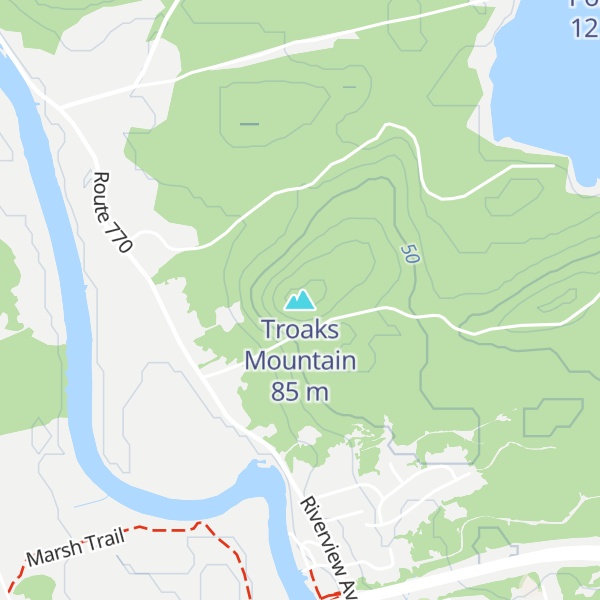 Map of Troaks Mountain