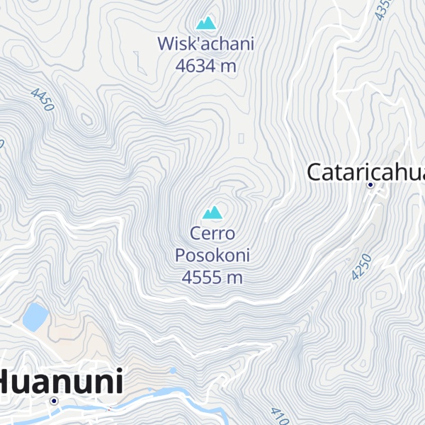 Map of Cerro Posokoni