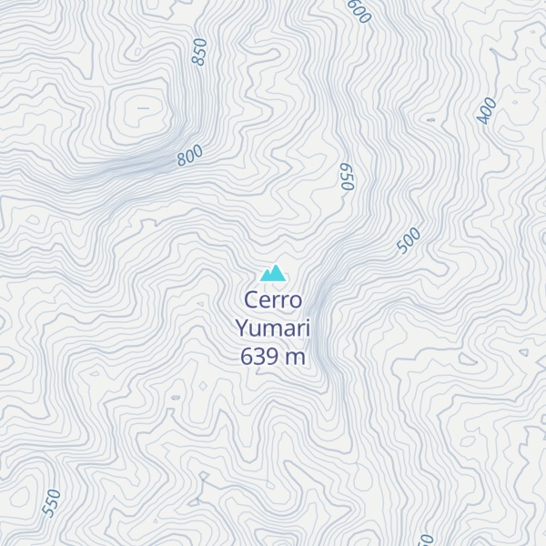 Map of Cerro Yumari