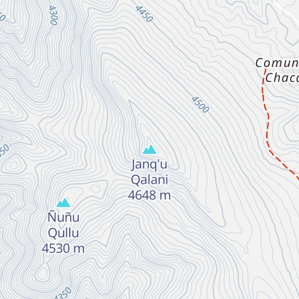 Map of Janq'u Qalani