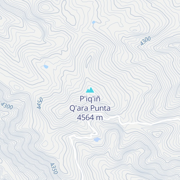 Map of P'iq'iñ Q'ara Punta