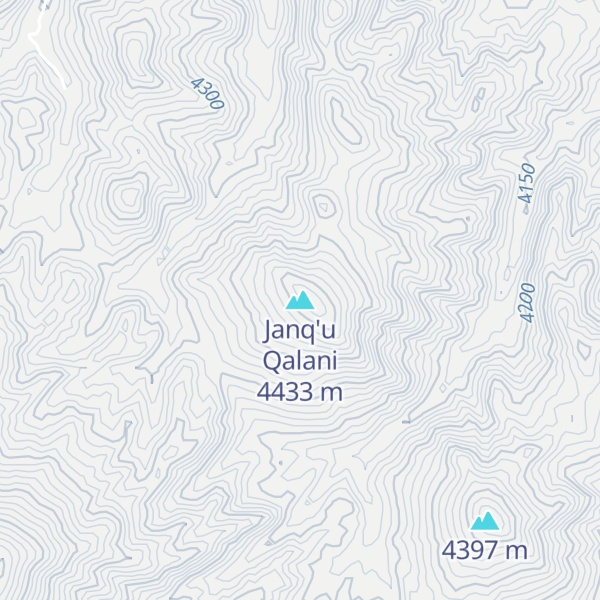 Map of Janq'u Qalani