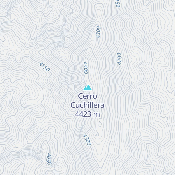 Map of Cerro Cuchillera