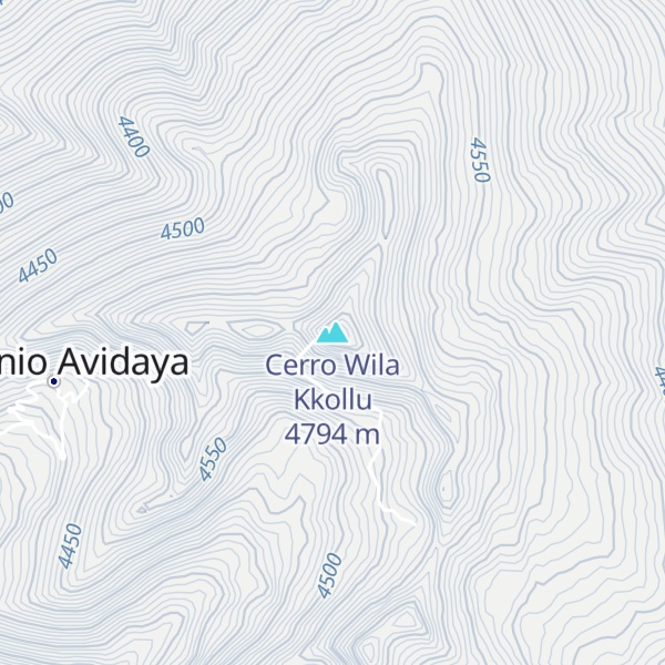 Map of Cerro Wila Kkollu