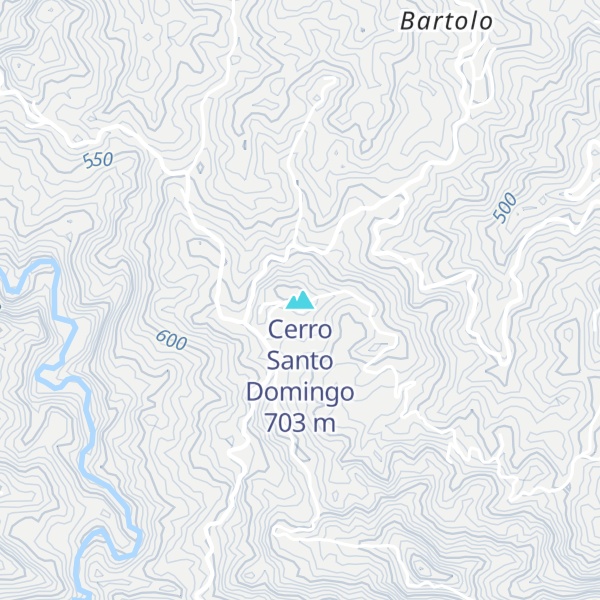 Map of Cerro Santo Domingo