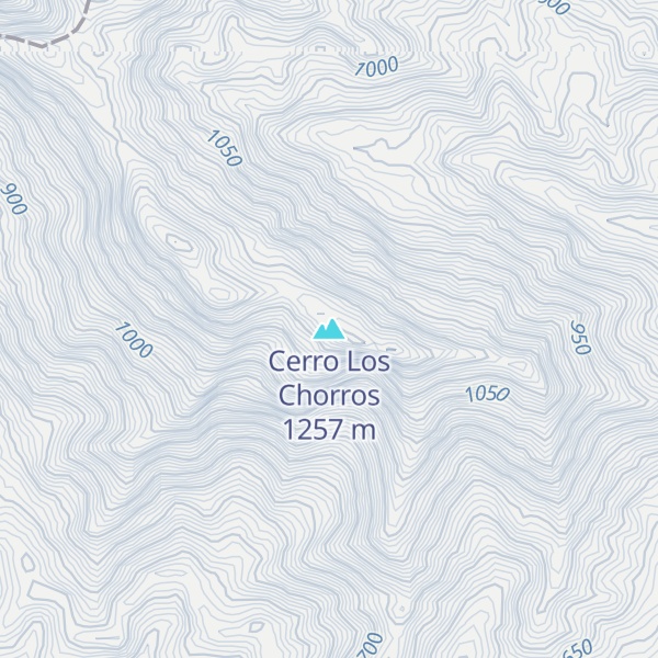 Map of Cerro Los Chorros