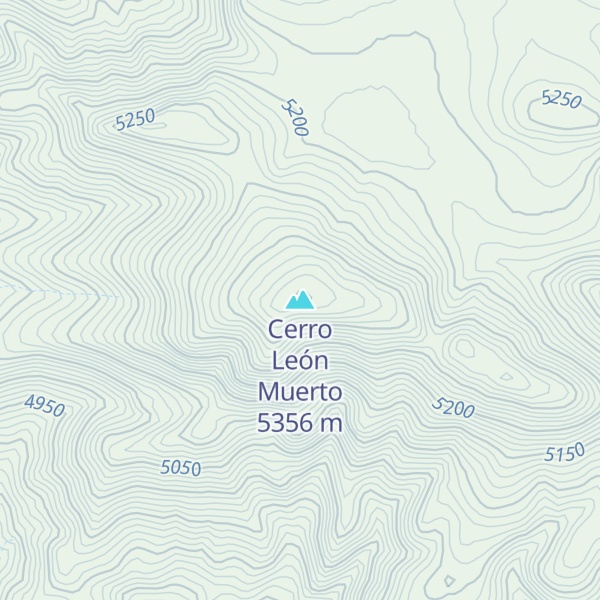 Map of Cerro León Muerto