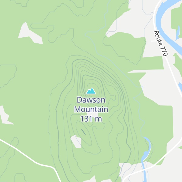 Map of Dawson Mountain