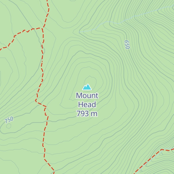 Map of Mount Head