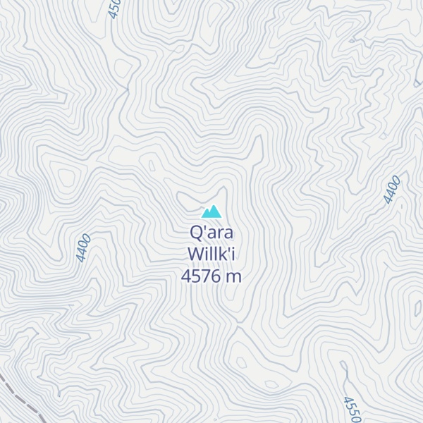 Map of Q'ara Willk'i