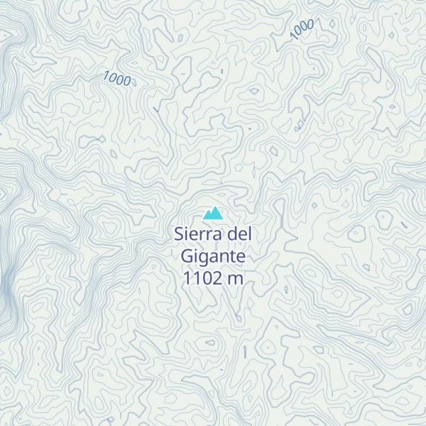 Map of Sierra del Gigante