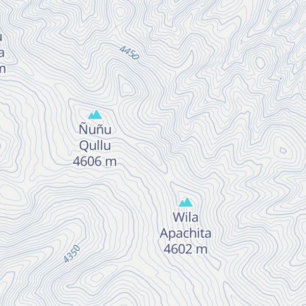 Map of Cerro Huila Apacheta