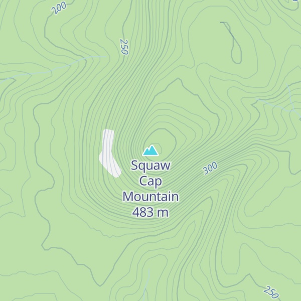 Map of Squaw Cap Mountain